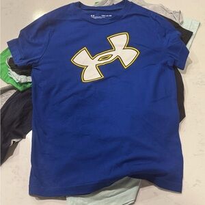 Under Armour Kids Royal Blue Tee with Yellow Logo
